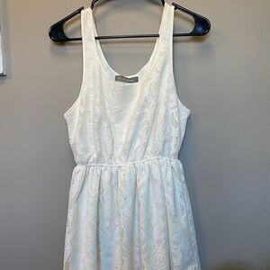 Finn & Clover Cream Lace Mini Dress